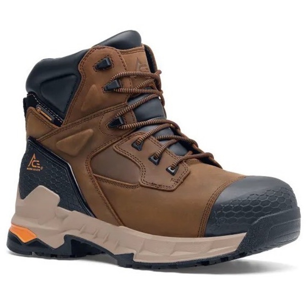 Shoes For Crews ACE Redrock 6" Composite Toe Waterproof Work Boots 72309 Sz 7.5